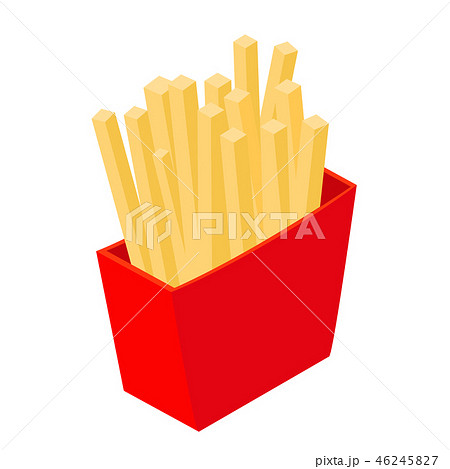 French fries isometric 3d icon 46245827
