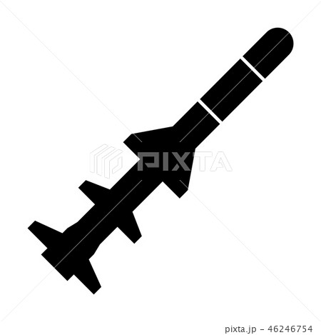 Flying military missile simple icon Flying military missile simple icon 46246754