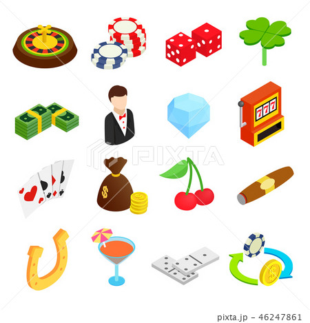 Casino isometric 3d icons Casino isometric 3d icons 46247861