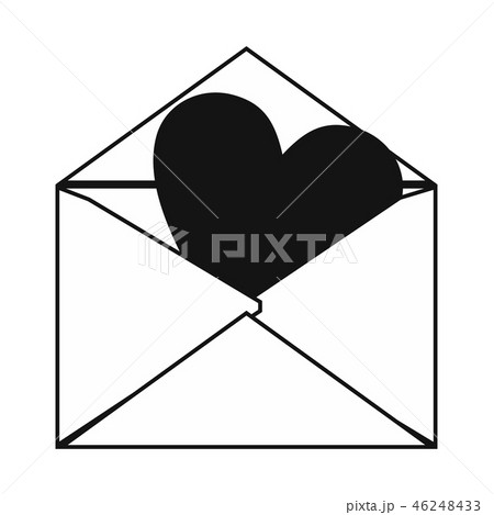 Love letter simple icon Love letter simple icon 46248433
