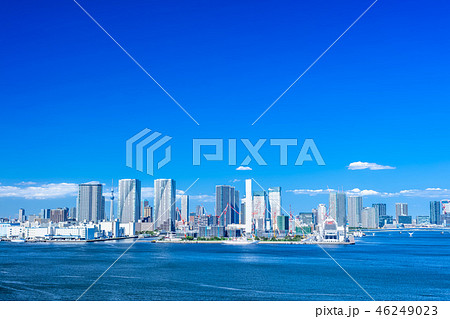 東京　レインボーブリッジからの眺望（スカイツリー、晴海方面） 46249023