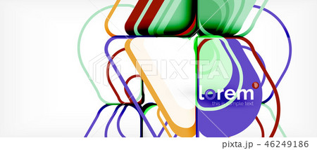 Colorful trendy geometric shapes background Colorful trendy geometric shapes background 46249186