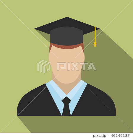 Graduate flat icon Graduate flat icon 46249187