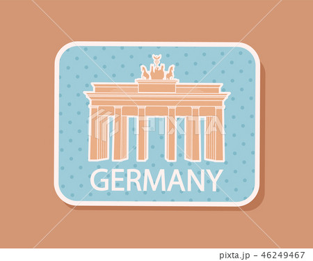 Germany Traveling Badge Magnet Isolated Vector 46249467