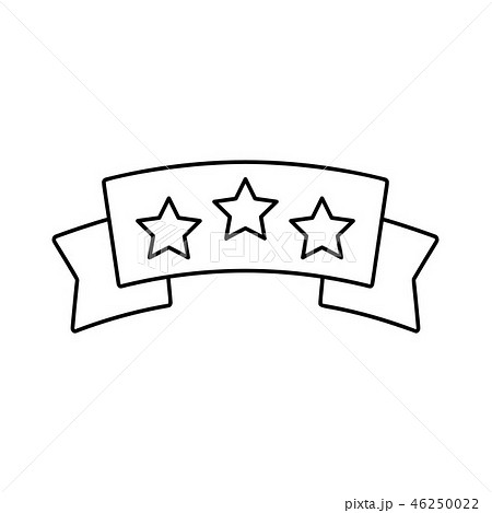 Banner with stars line icon 46250022