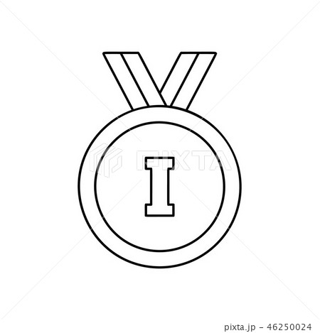 1st place medal line icon 46250024