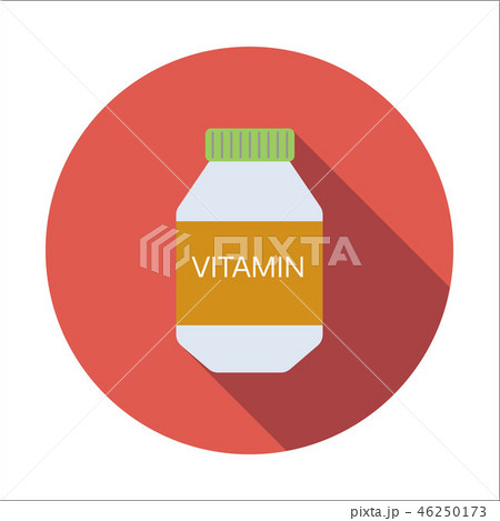 Vitamin flat icon 46250173