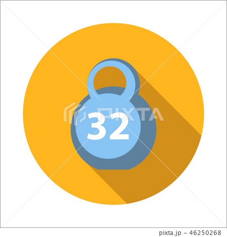 Kettlebell flat icon 46250268