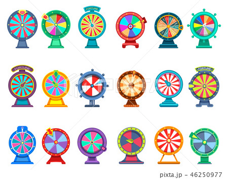 Gambling Wheels Of Fortune Game And Luck Bettingのイラスト素材