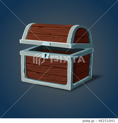 Opened wooden chest Opened wooden chest 46251041
