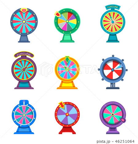 Set of isolated wheels of fortune Set of isolated wheels of fortune 46251064
