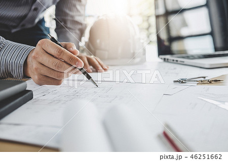 Architecture Engineer Teamwork Meeting, Drawing and working for 46251662