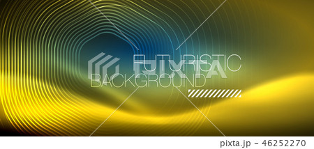 Neon glowing lines, magic energy space light concept, abstract background wallpaper design 46252270
