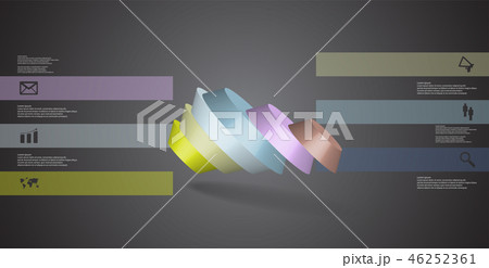 3D illustration infographic template  46252361
