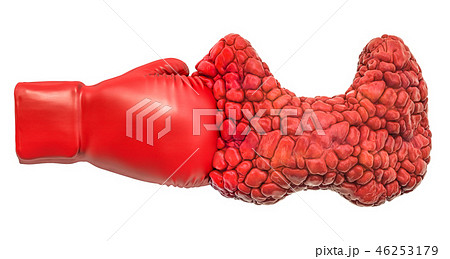 Thyroid Disease concept, 3D rendering 46253179