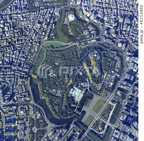 皇居全景／真俯瞰空撮 46253860