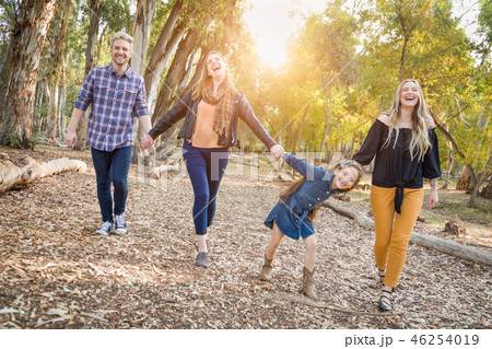 Mixed Race Brothers and Sisters Outdoors 46254019