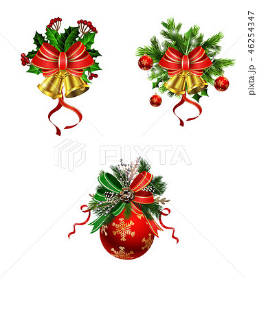 Christmas festive decoration from christmas tree branches Christmas festive decoration from christmas tree branches 46254347