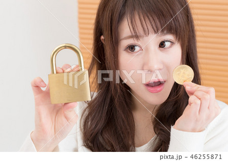 ビットコイン・女性 46255871