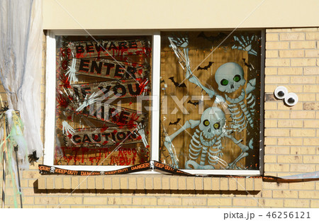 Halloween window decorations Halloween window decorations 46256121
