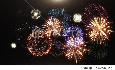 3d render of various fireworks and salute 3d render of various fireworks and salute 46256127