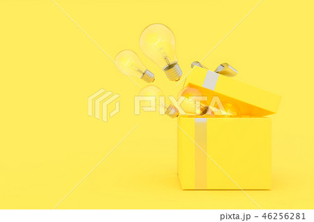 The light bulb drifted out of the gift box The light bulb drifted out of the gift box 46256281
