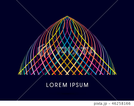 Abstract dome building graphic vector 46258166