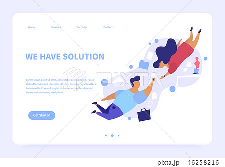 We Have Solution Landing Page Concept 46258216