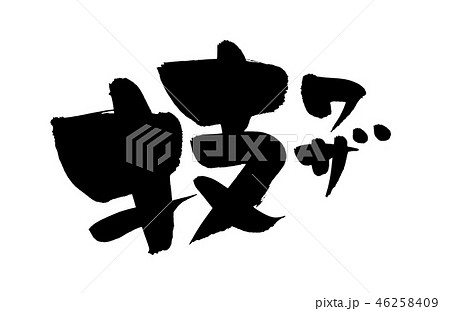 筆文字　技　ワザ　一文字　　イラスト 46258409