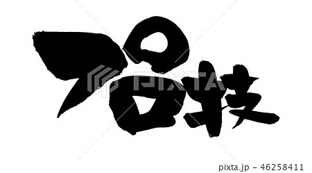 筆文字　プロ技　　　イラスト 46258411