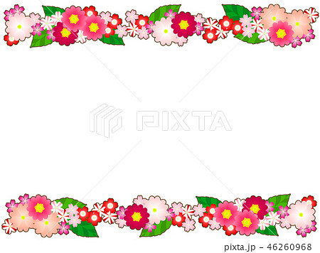 春の花のフレームのイラスト素材