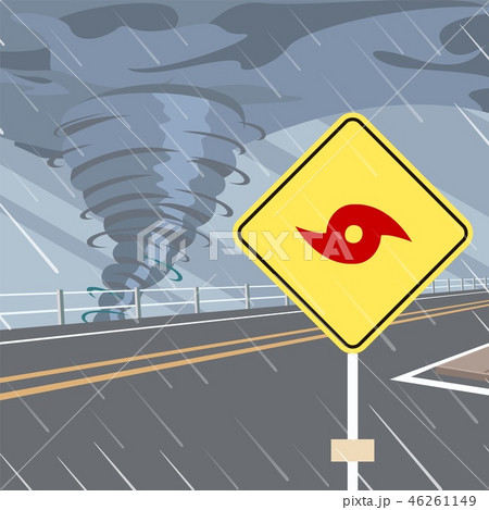 Hurricane Danger Warning Road Sign Flat Vector Hurricane Danger Warning Road Sign Flat Vector 46261149