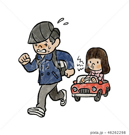 煽り運転のイラスト素材