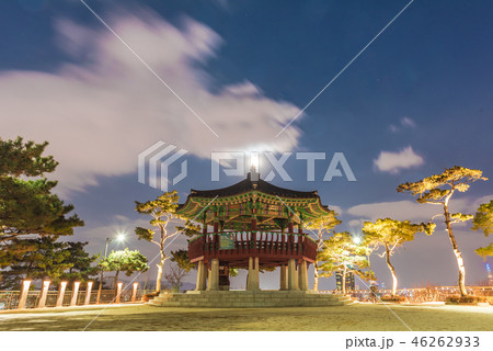 雲 八角亭 夜景 46262933