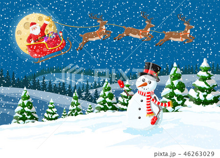 Winter christmas background. 46263029