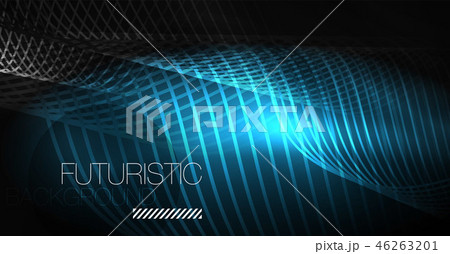 Neon lines wave background. Abstract composition Neon lines wave background. Abstract composition 46263201