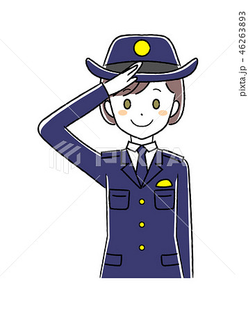 婦人警察官のイラストのイラスト素材
