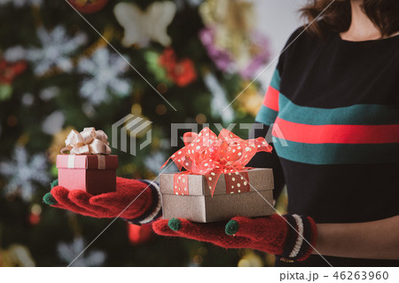 Christmas and new year gift festive background. 46263960