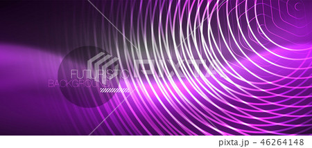 Black and glowing color lines neon design, magin techno template background Black and glowing color lines neon design, magin techno template background 46264148