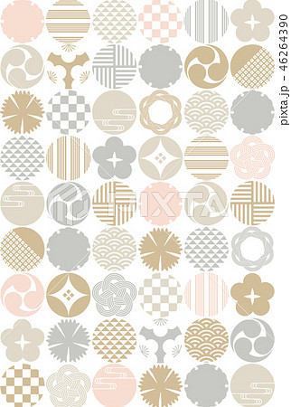 シームレス和風パターン 46264390