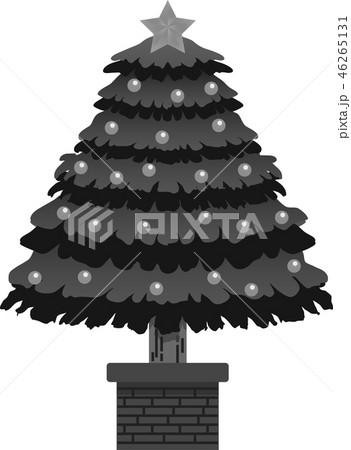 クリスマスツリー 豪華 デコレーション モミの木 イラストのイラスト素材