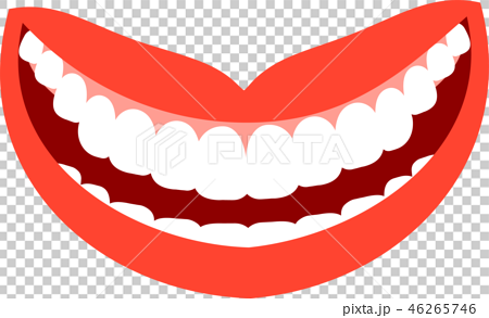 口 唇 女性 歯 健康的 口紅 イラストのイラスト素材