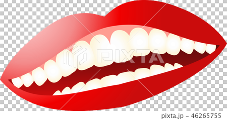 Mouth lips female teeth healthy lipstick illustration 46265755