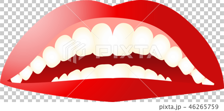 Mouth lips female teeth healthy lipstick illustration 46265759