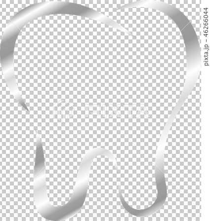 歯 線画 デンタルケア ロゴマーク スタイリッシュ イラストのイラスト素材 46266044 Pixta