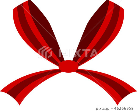 リボン 蝶ネクタイ プレゼント デコレーション かわいい イラストのイラスト素材