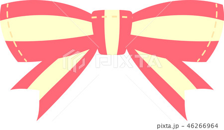 リボン 蝶ネクタイ プレゼント デコレーション かわいい イラストのイラスト素材