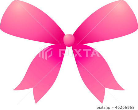 リボン 蝶ネクタイ プレゼント デコレーション かわいい イラストのイラスト素材
