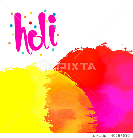 happy holi festival. yellow and red happy holi festival. yellow and red 46267650
