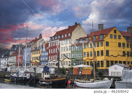 Nyhavn is the old harbor of Copenhagen 46269042